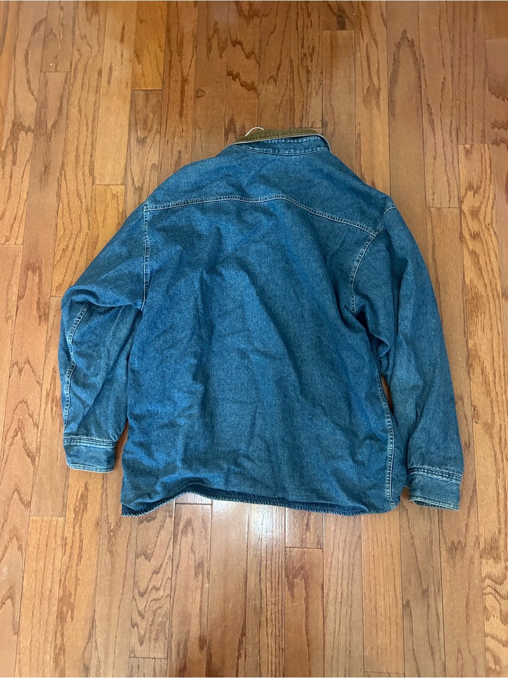 Vintage GAP Denim XL Corduroy Collar Plaid Lined Shirt Jacket - Picture 7 of 7